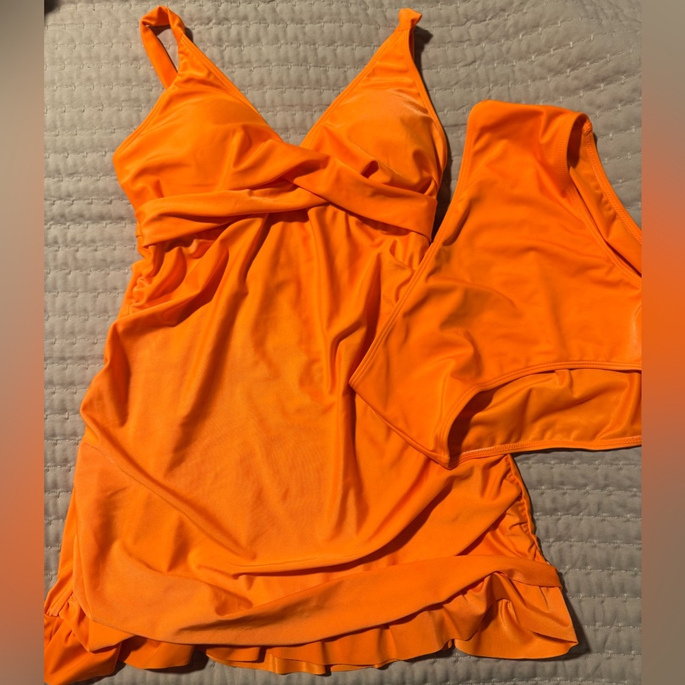 Vibrant Orange Women's One-Piece Swimsuit NWT